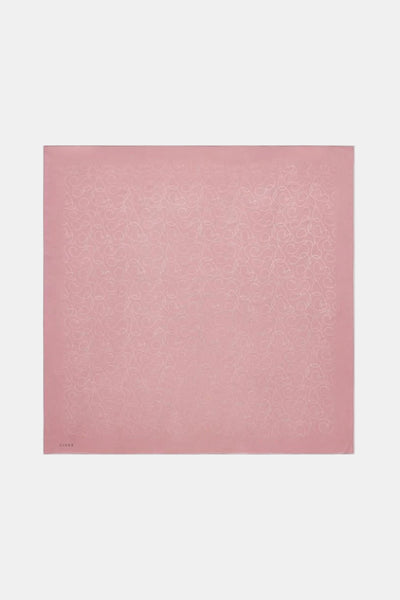 Zuhre Flamed Chain Z Monogram Powder Pink Scarf 0084