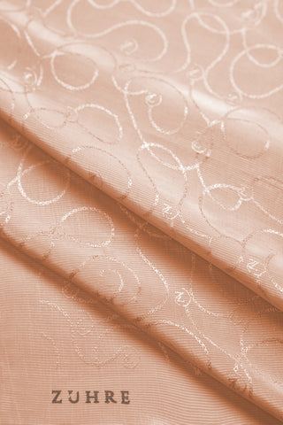 Zühre Flamlı  Zincir Z Monogram Somon Eşarp 0084