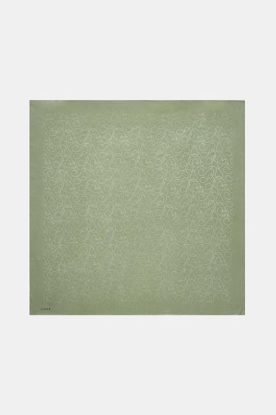 Zuhre Flame Chain Z Monogram Olive Scarf 0084