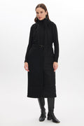 Hooded Black Vest with Pocket Details 0087