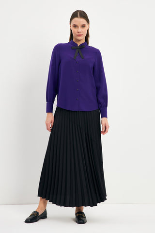 Fiyonk Detaylı Düğmeli Gömlek