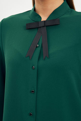 Fiyonk Detaylı Düğmeli Gömlek