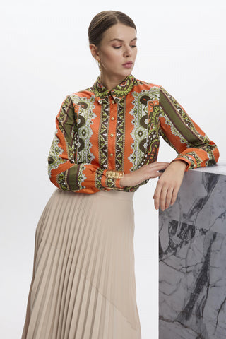 Etnik Desenli Gömlek