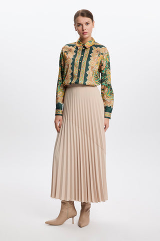 Ethnic Patterned Shirt Emerald Blouse/Shirt 0099