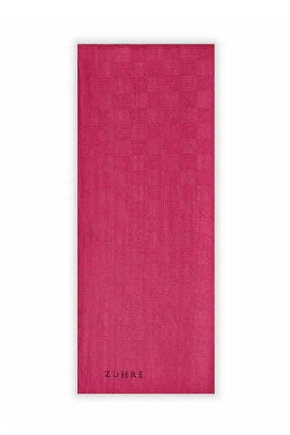 Monogram Desenli Seher Fuşya Şal 0106