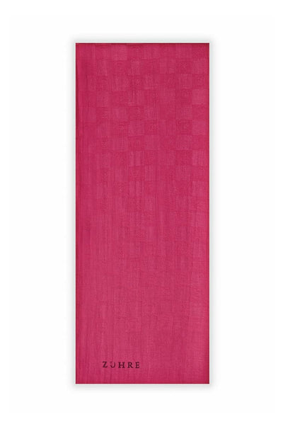 Monogram Patterned Seher Fuchsia Scarf 0106