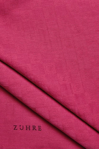 Monogram Desenli Seher Fuşya Şal 0106