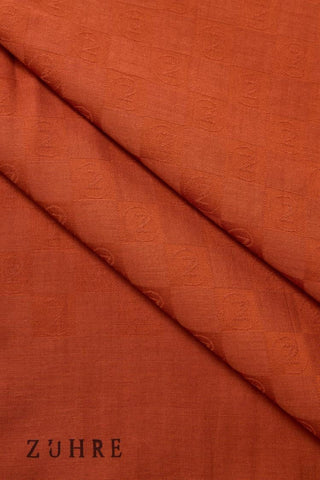 Monogram Desenli Seher Kiremit Şal 0106