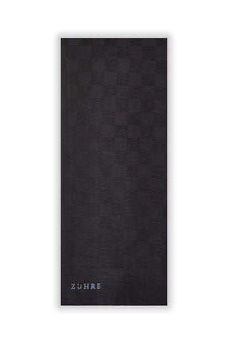 Monogram Desenli Seher Siyah Şal 0106
