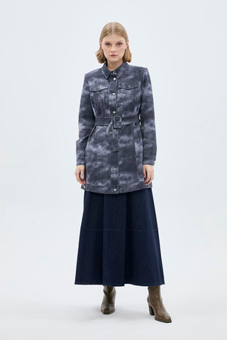 Gömlek Yaka Kemer Detaylı