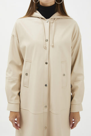 Kapüşonlu Cep Detaylı Uzun Giy Çık