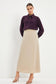 Düz Kesim Uzun Bej Etek 0161