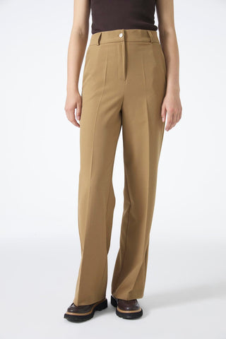 High Waist Comfortable Fabric Mink Trousers 0196