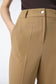 High Waist Comfortable Fabric Mink Trousers 0196