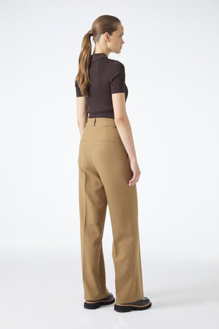 High Waist Comfortable Fabric Mink Trousers 0196