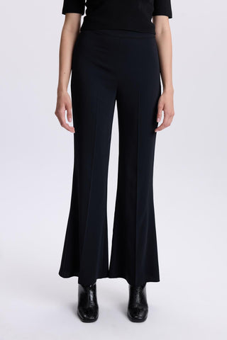 High Waist Wide Leg Black Trousers 0204