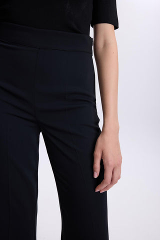 High Waist Wide Leg Black Trousers 0204