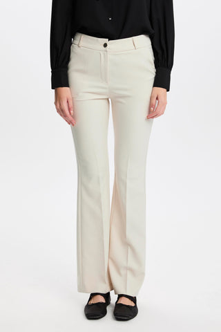 Wide Leg Fabric Stone Trousers 0213