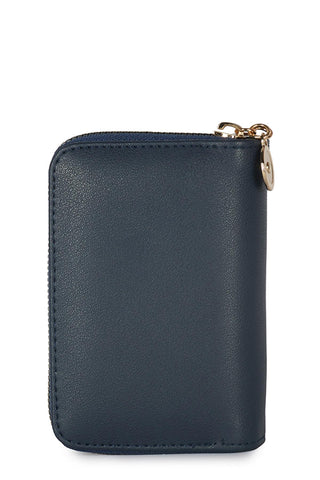 Mini Navy Blue Wallet with Zipper 025
