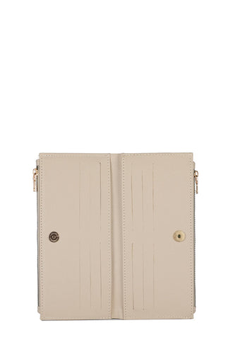 Compartmented Dark Beige Wallet 027