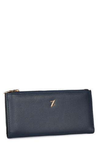 Compartmented Navy Blue Wallet 027