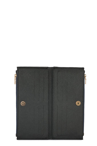 Compartmented Navy Blue Wallet 027