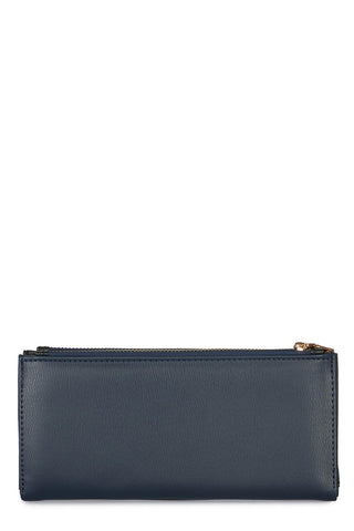 Compartmented Navy Blue Wallet 027