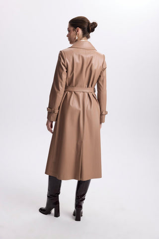 Kruvaze Yaka Kol Detaylı Deri