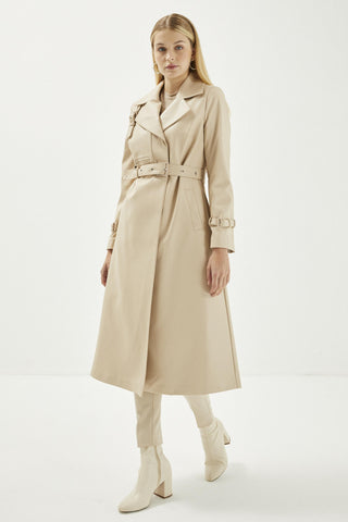 Kruvaze Yaka Kol Detaylı Deri