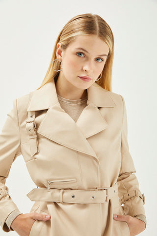Almeida Z.boy 38-48 Stone Trench Coat 13014