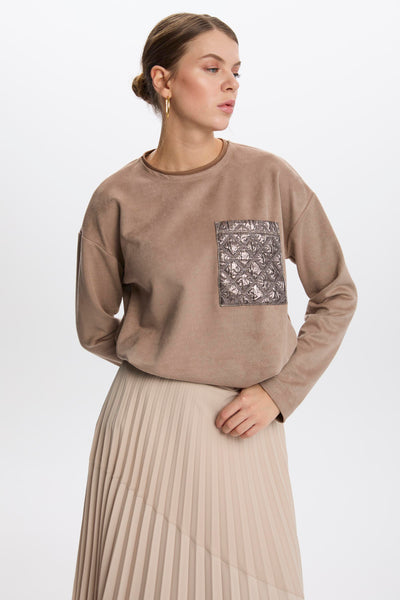 Kapitoneli Cep Detaylı Taş Tunik 1511