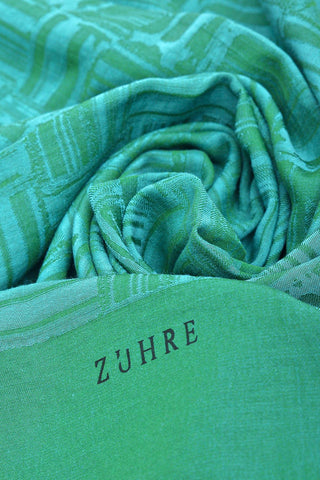 Patterned Powder Pink Emerald Scarf 0006