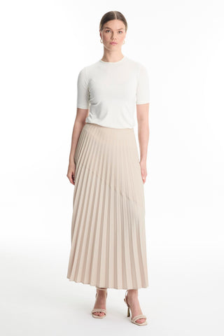 Crew Neck Basic T-shirt Ecru Tunic 0011