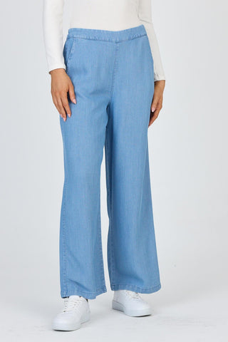 Denim Wide Leg Blue Trousers 0013
