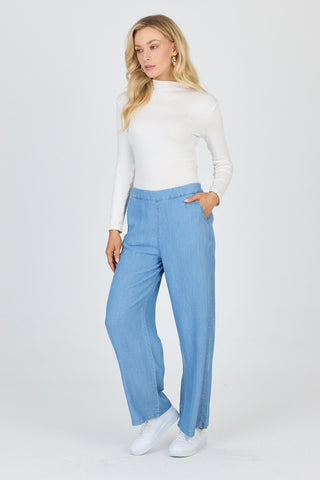 Denim Wide Leg Blue Trousers 0013