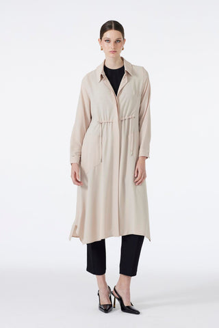 Shirt Collar Pocket Detail Long Ready-to-Wear Beige Ready-to-Wear 0062