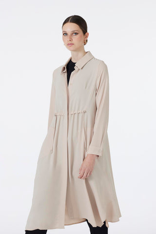 Shirt Collar Pocket Detail Long Ready-to-Wear Beige Ready-to-Wear 0062