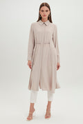 Shirt Collar Pocket Detail Long Ready to Wear, Stone Embellished 0062