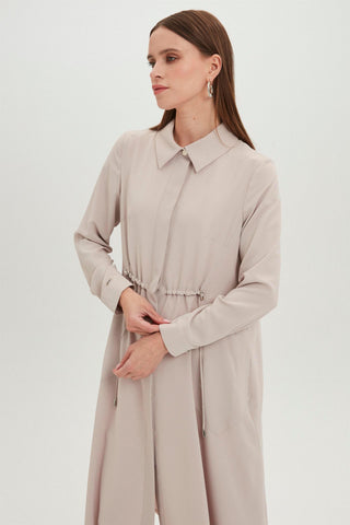 Shirt Collar Pocket Detail Long Ready to Wear, Stone Embellished 0062