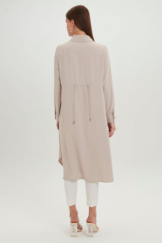 Shirt Collar Pocket Detail Long Ready to Wear, Stone Embellished 0062