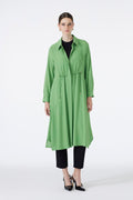 Shirt Collar Pocket Detail Long Ready-to-Wear Green Ready-to-Wear 0062