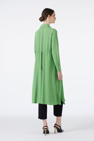 Shirt Collar Pocket Detail Long Ready-to-Wear Green Ready-to-Wear 0062