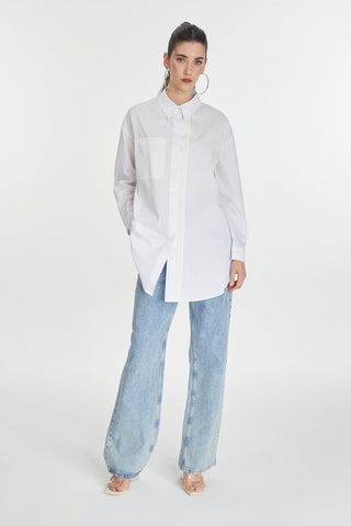 Cep Detaylı Basic Gömlek