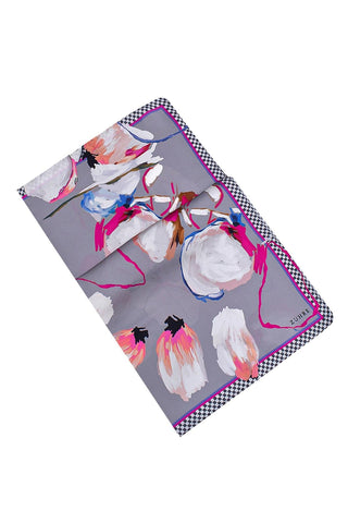 Çiçek Desenli Ipek Saten