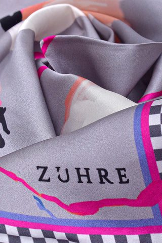 Çiçek Desenli Ipek Saten