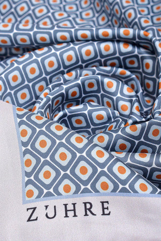 Patterned Polyester Twill V8 Scarf 0077