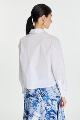 Pocket Detail Shirt White Blouse/Shirt 0083