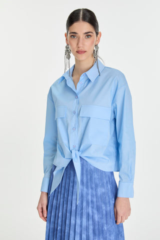 Pocket Detail Shirt Blue Blouse/Shirt 0083