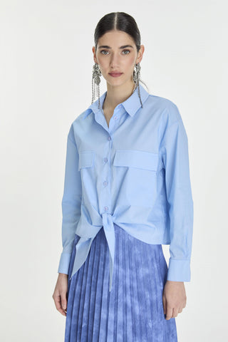 Cep Detaylı Gömlek Mavi Bluz/Gömlek 0083