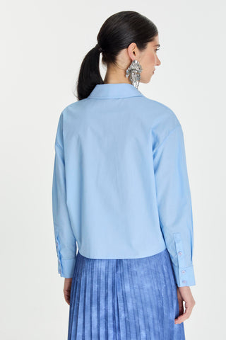 Pocket Detail Shirt Blue Blouse/Shirt 0083